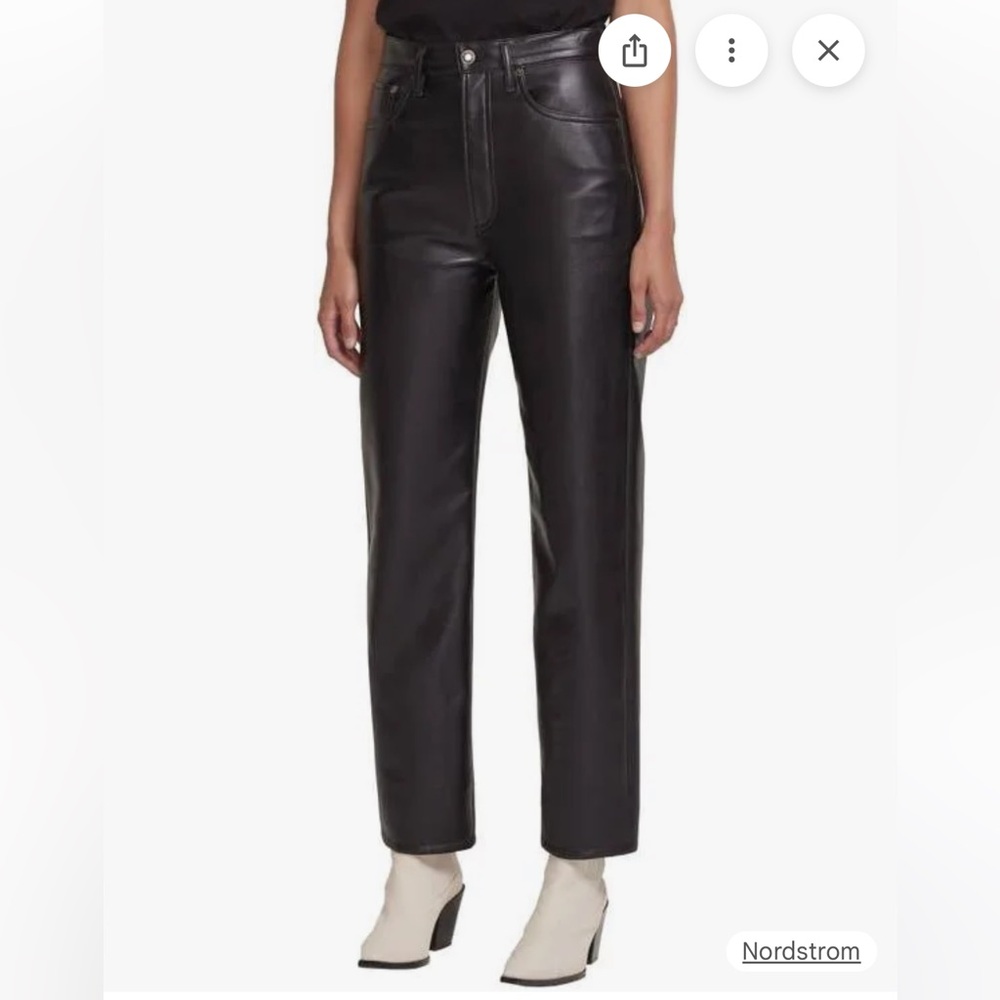 Black leather Agolde pants